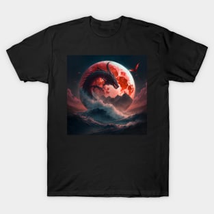 Dragon Flying over the Moon T-Shirt